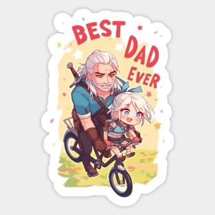 Best Dad Ever - Bike Ride - Witcher Sticker